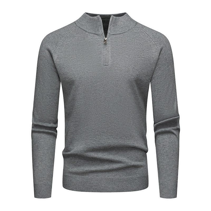 Fashion sweater for men with a short zipper Lune London