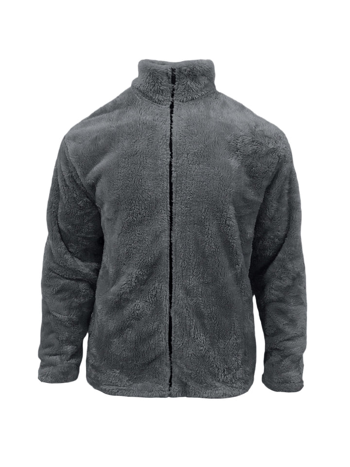 Comfortable fleece jacket for men with high collar and practical pockets Lune London