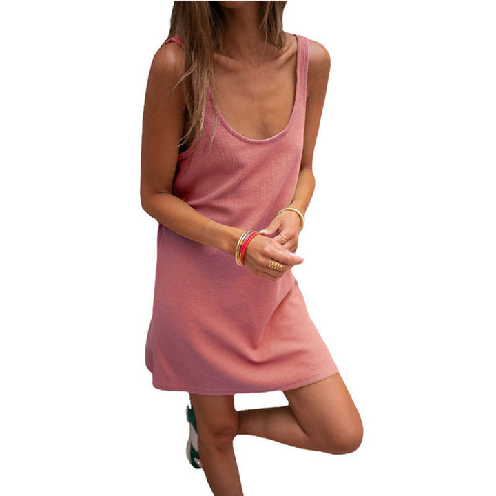 Casual summer dress for women with plunging neckline and light fabric Lune London