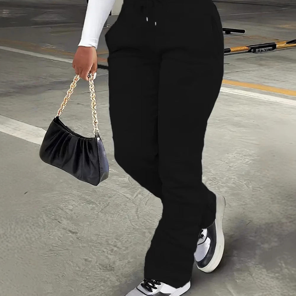Women's comfortable leisure pants with high waistband Chic & Stil