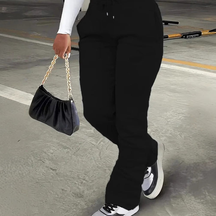 Women's comfortable leisure pants with high waistband Chic & Stil