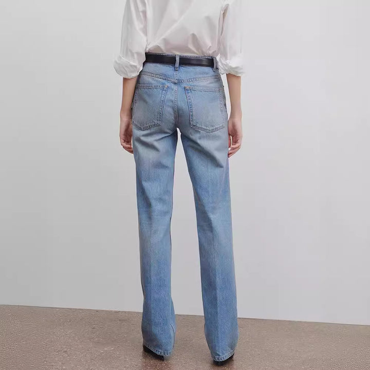 Jeans larges hautes Chic & Stil pour femmes