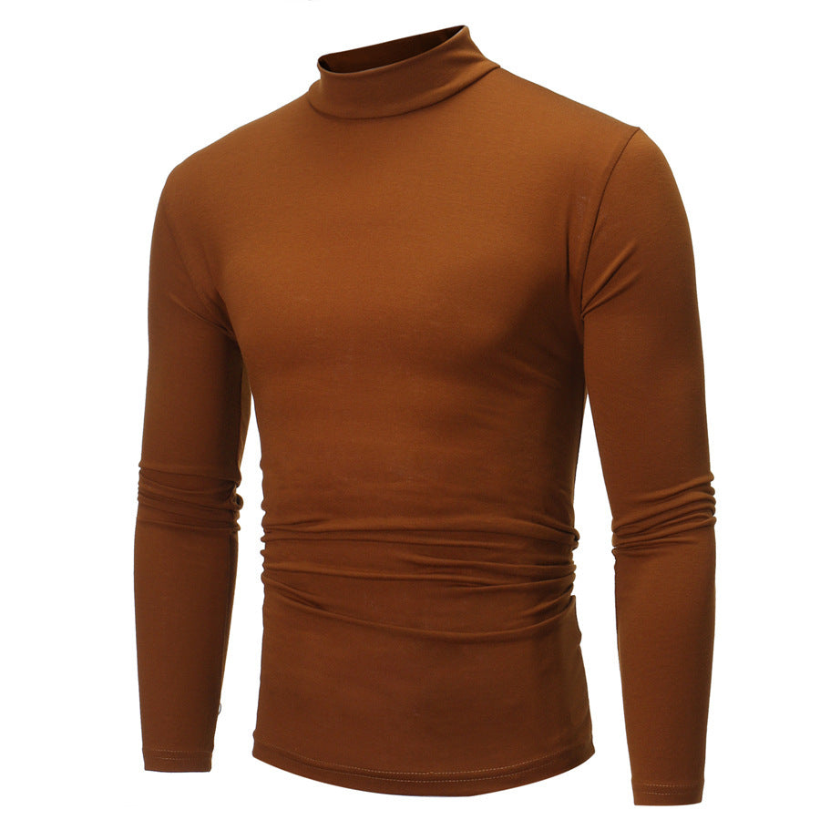 Elegant t-shirt for men with a soft jersey roll neck Lune London