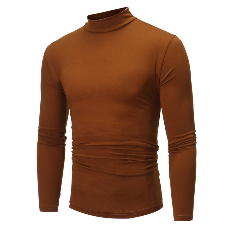Elegant t-shirt for men with a soft jersey roll neck Lune London
