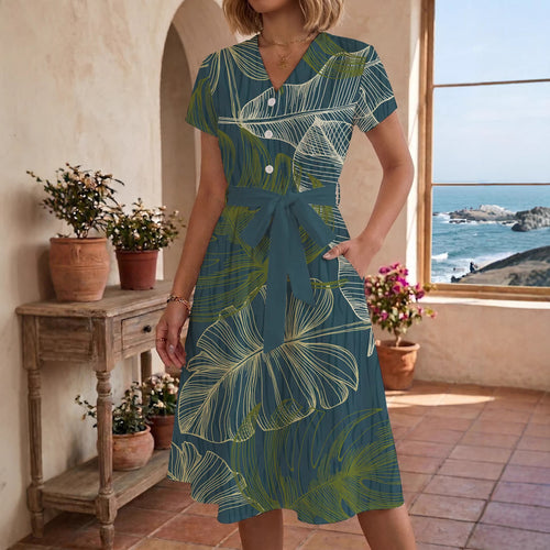 Women’s midi dress with floral design and comfortable fit Lune London