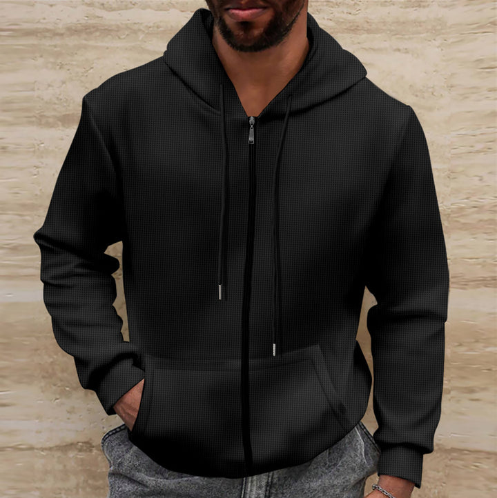 Men's zip-up hoodie with practical pocket design Lune London