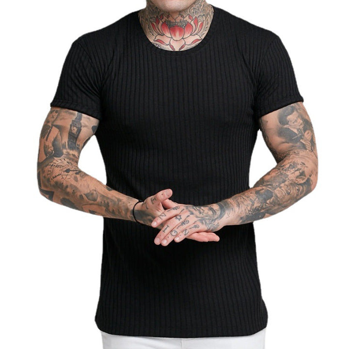 Slim fit ribbed t-shirt for men Lune London