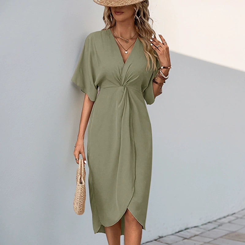 Lune London | Classic Wrap Dress with Elegant V-Neck