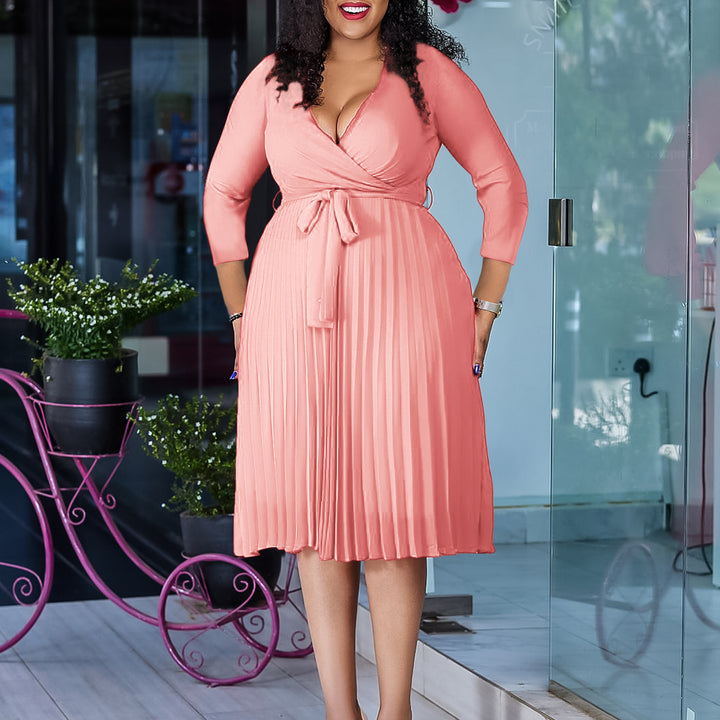 Wrap dress for women with elegant draping and fitted details Lune London