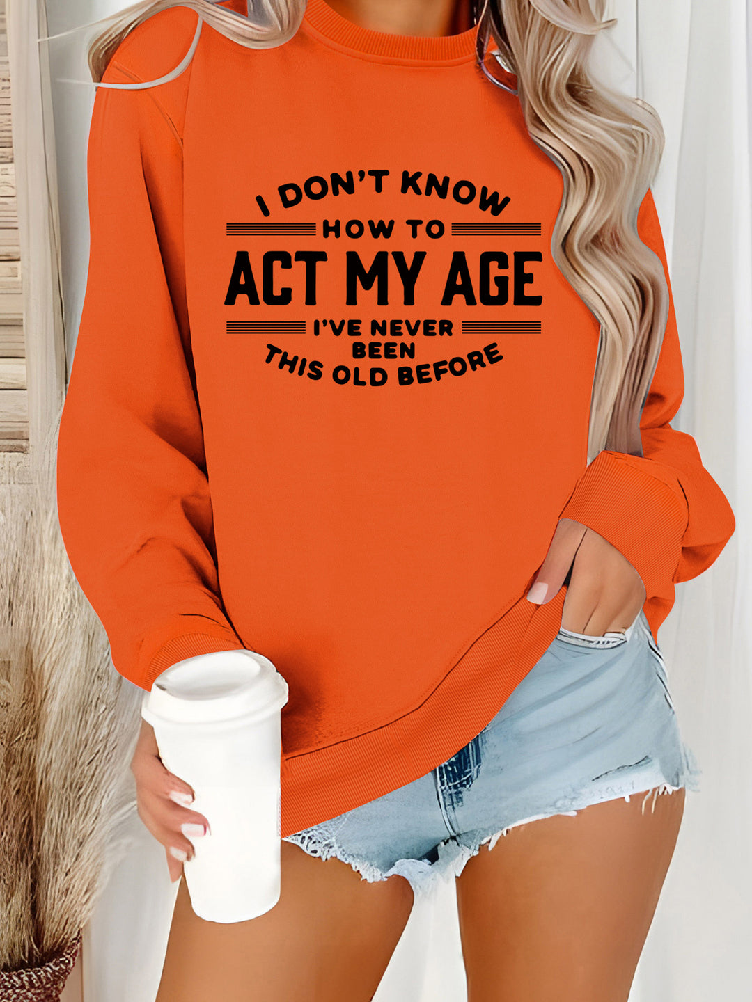 Sweatshirt pour femmes avec impression humoristique et coupe décontractée Chic & Stil