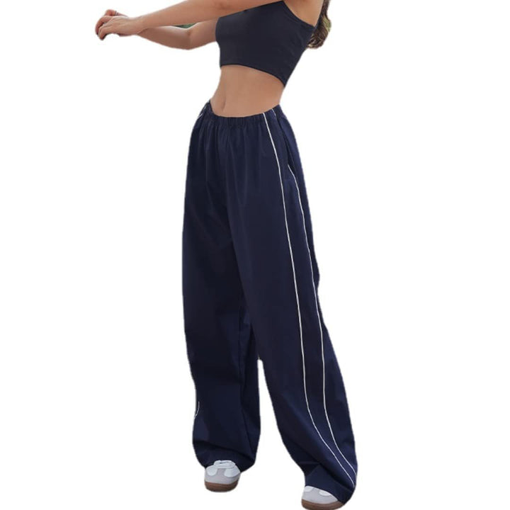 Women's Sporty Pants with Loose Fit and Elastic Waistband Lune London