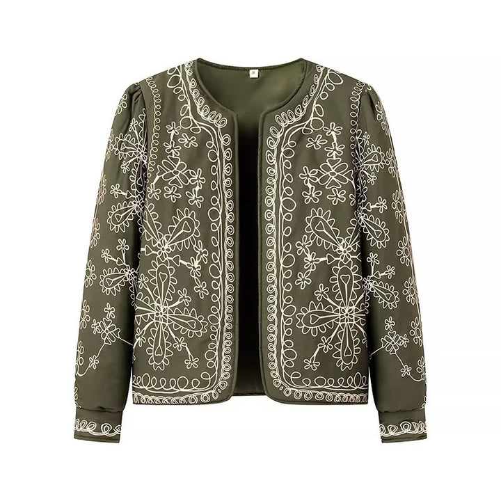 Embroidered floral jacket for women with voluminous sleeves Lune London