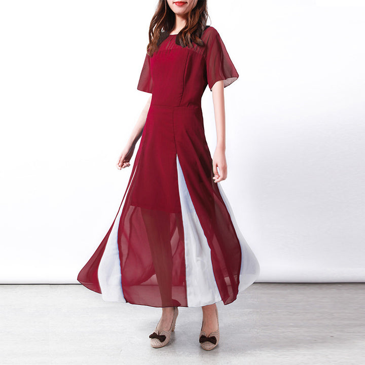 Lune London long sleeve transparent maxi dress with side slit