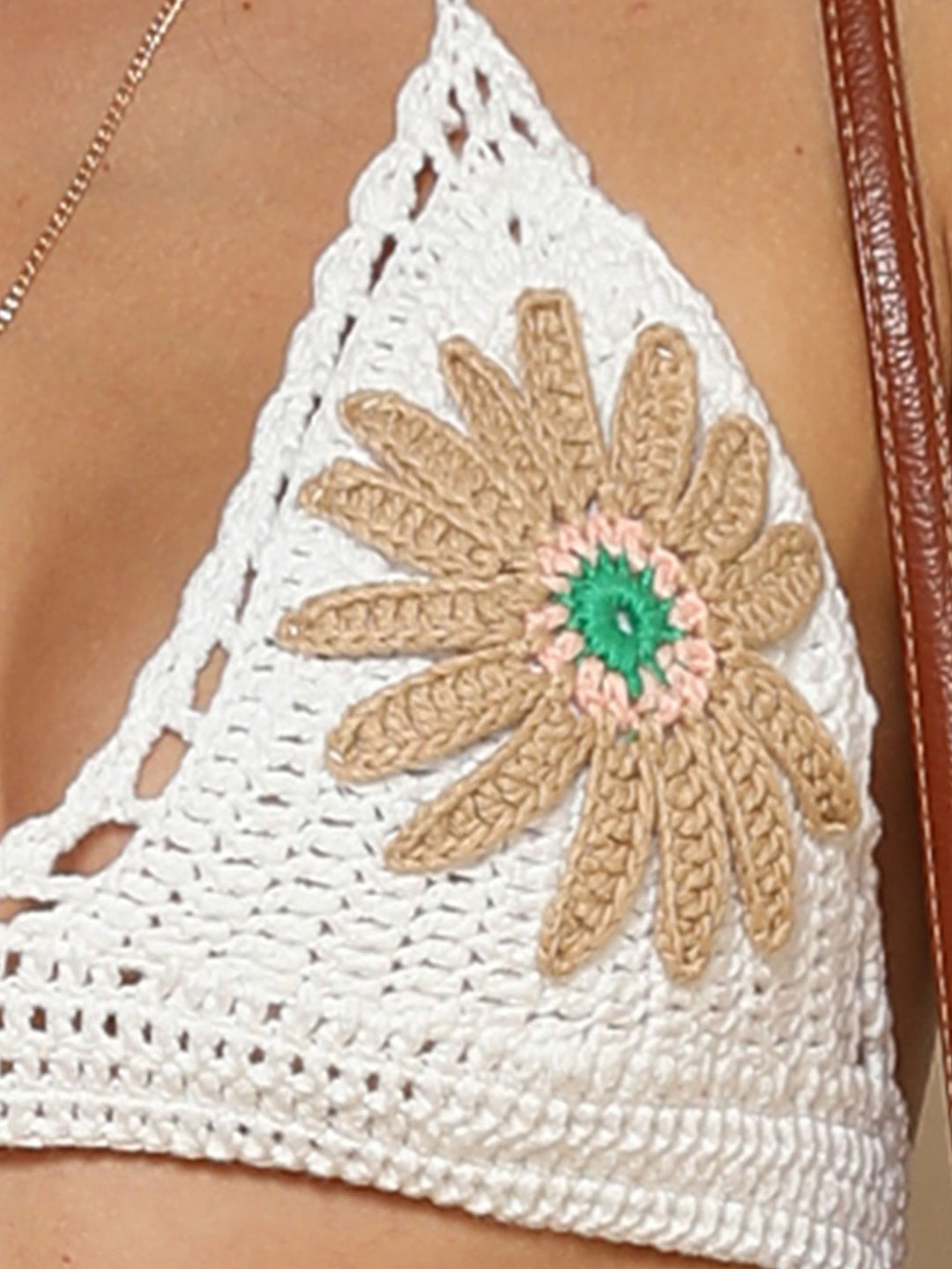 Ladies crochet flowers Bralette top Lune London