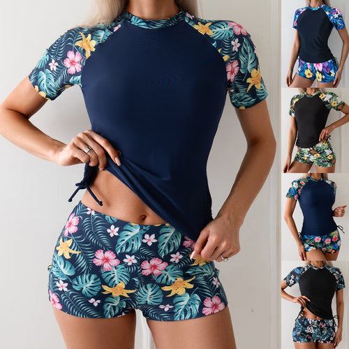 Women UV Protection Swim Set with Floral Design and Sporty Fit Lune London