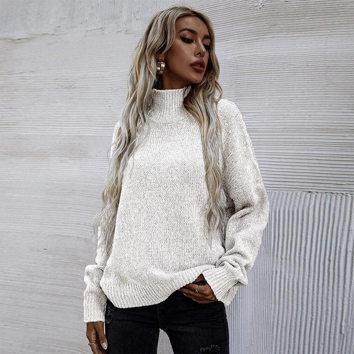 Women's sweater with high collar and relaxed oversized fit Lune London