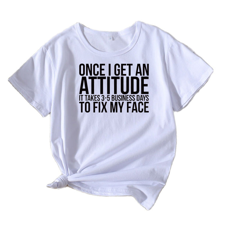 Ladies Casual Attitude Statement T-shirt Lune London
