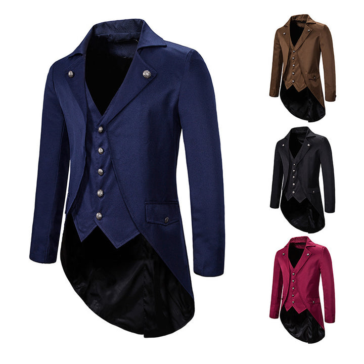 Veste élégante pour hommes avec coupe asymétrique et design floral Lune London