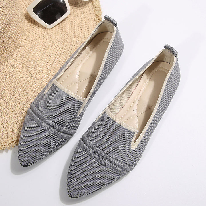 Women Slip-On Pointed Toe Ballerina Shoes Chic Lune London