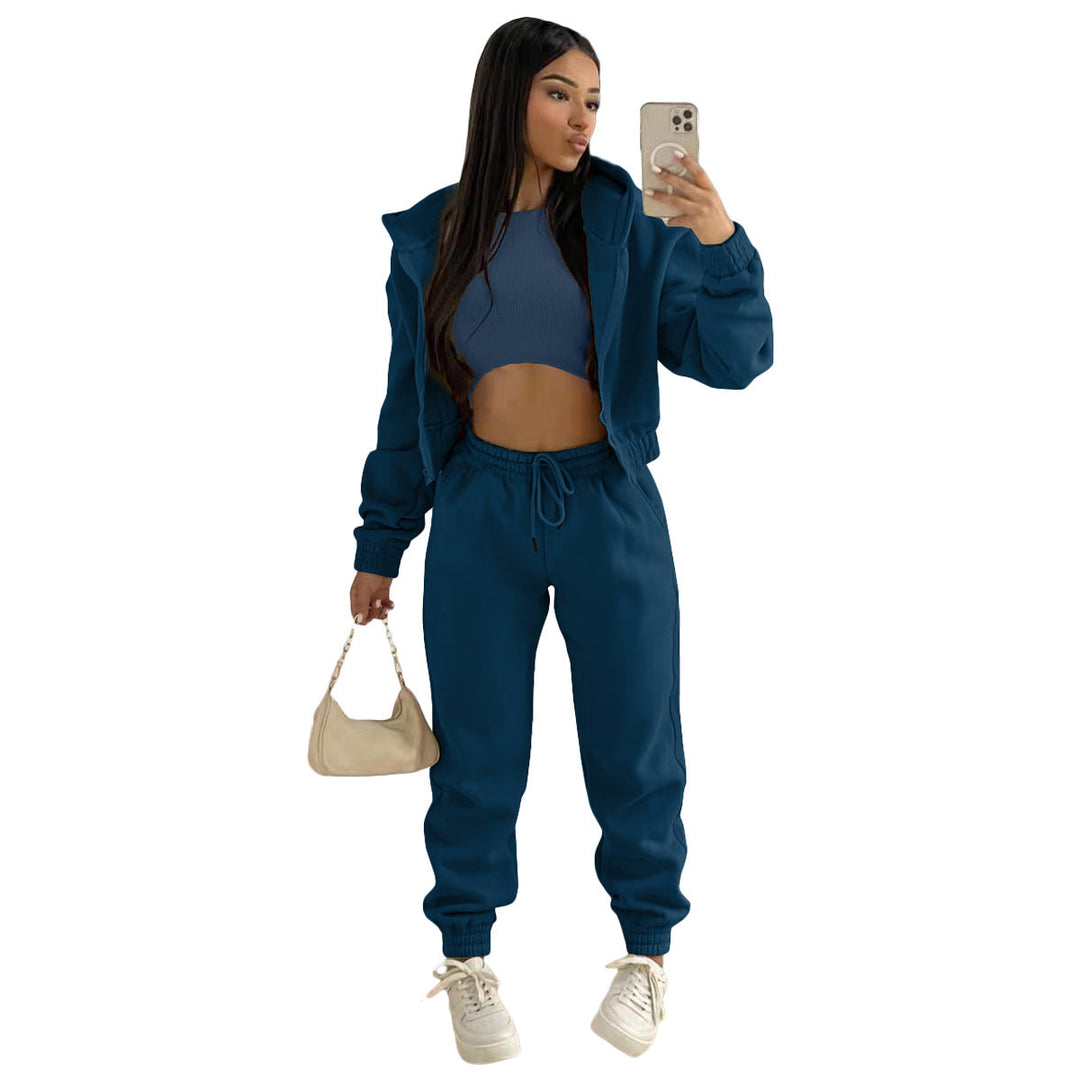 Women's Stylish Tracksuit with Casual Hoodie and Elastic Waistband Elements Lune London