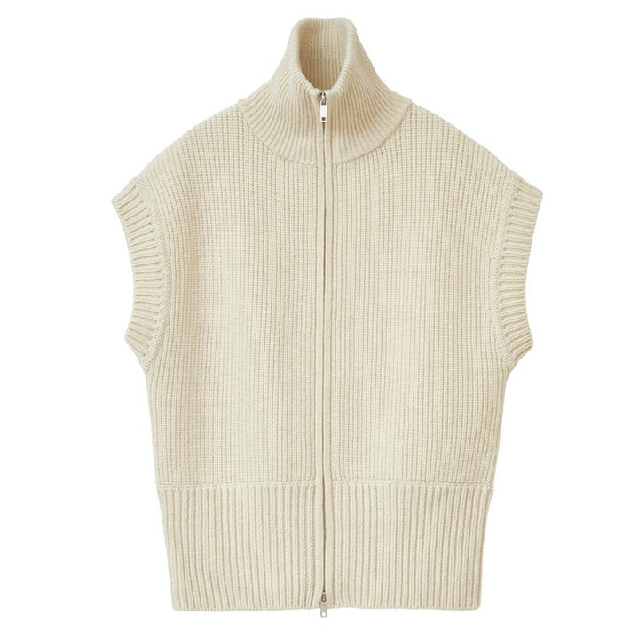 Poncho en tricot confortable pour femmes avec col montant Chic & Stil