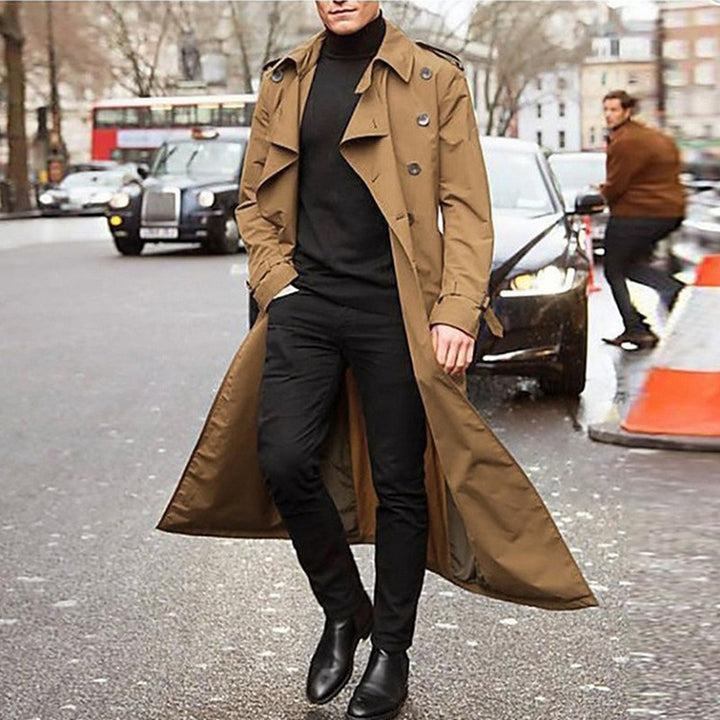 Elegant trench coat for men with double row of buttons Lune London