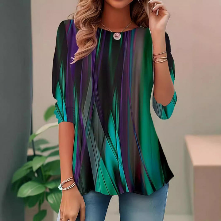 Blouse for women with abstract pattern and relaxed fit Lune London