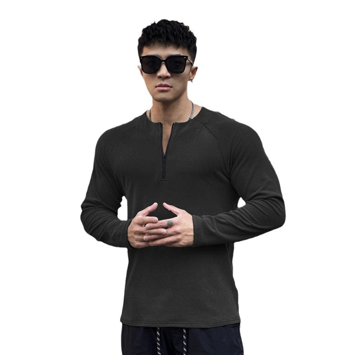 Functional T-shirt for men with innovative zipper and breathable structure Lune London