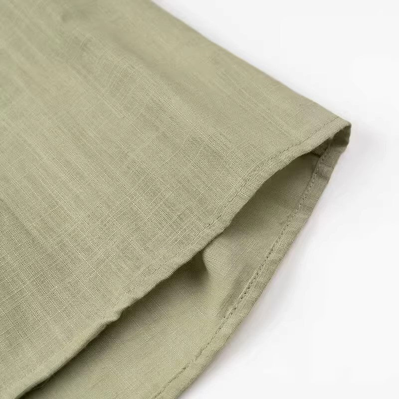 Casual linen T-shirt for women with tying ties and loose fit Lune London