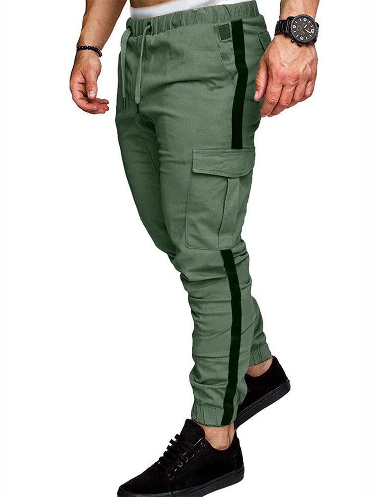Men's cargo pants with elastic waist and versatile side pockets Lune London