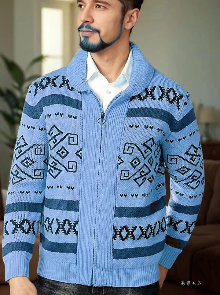 Ladies cardigan with modern pattern Lune London