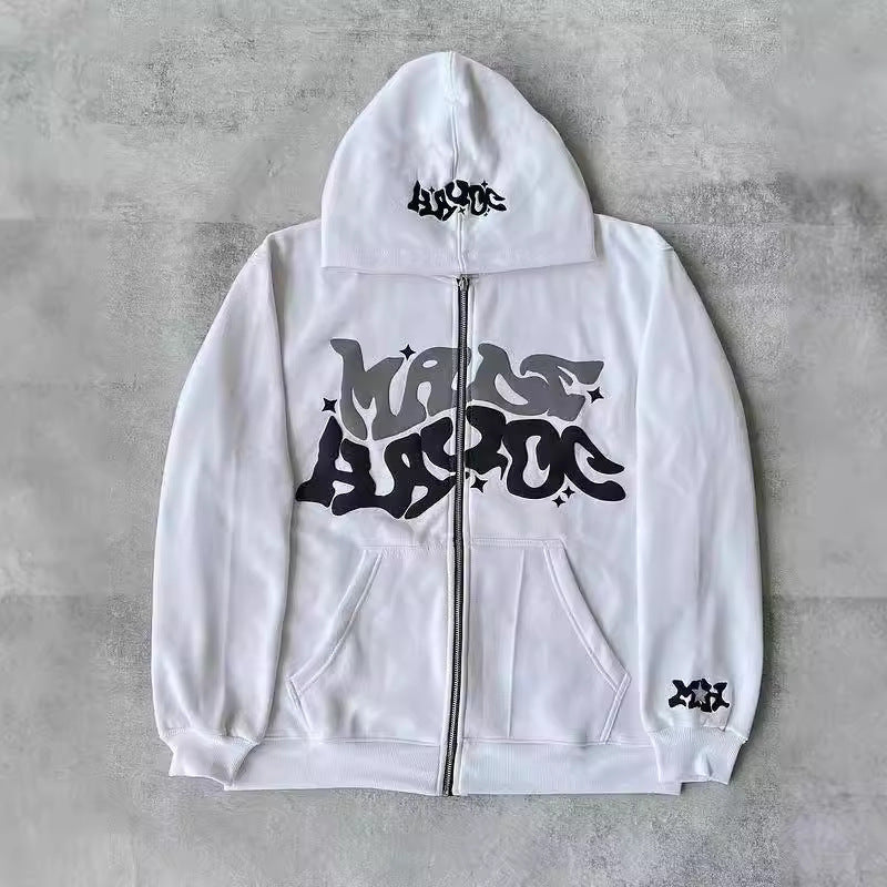 Veste à capuche pour femmes avec lettrage graphique et coupe décontractée Chic & Stil