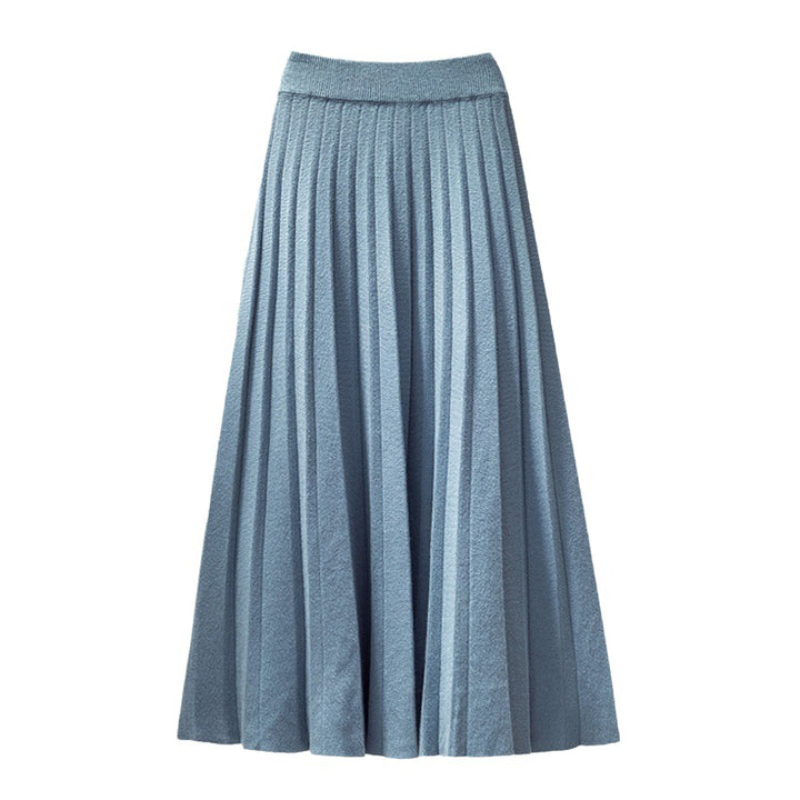Jupe maxi pour femmes avec texture plissée fine et taille élastique Chic & Stil