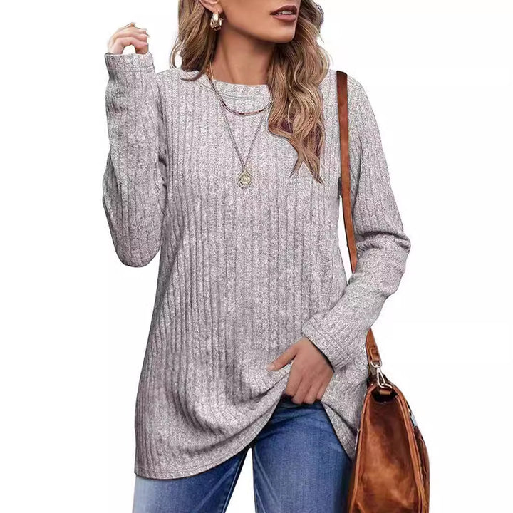 Casual long sleeve shirt for women with ribbed structure Lune London