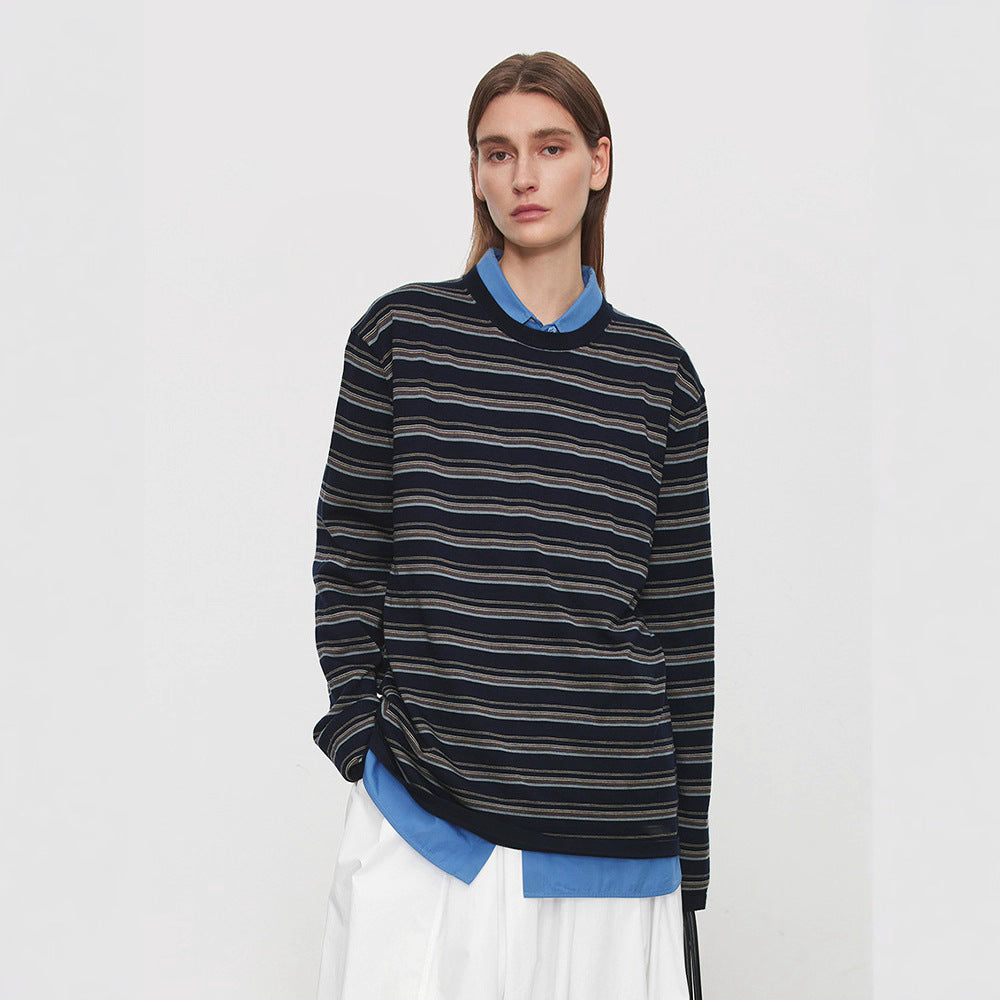 Chemise décontractée pour femme à manches longues avec ceinture à nouer à la mode Chic & Stil