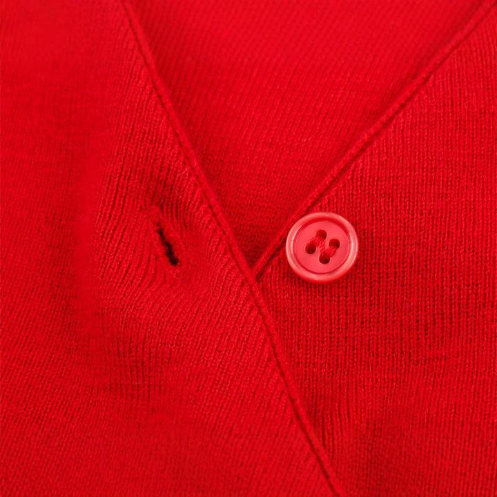 Wrap sweater for women with button detail and modern cut Lune London