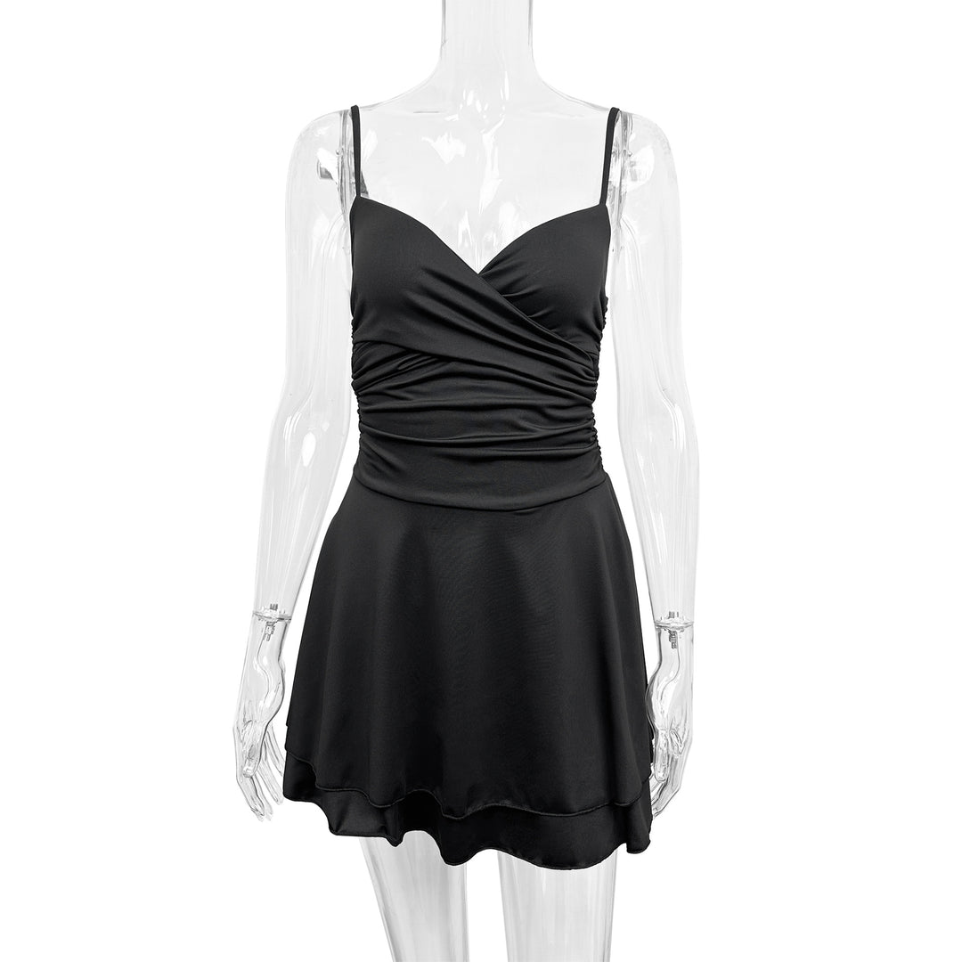 Women's fitted wrap dress with flowing skirt Lune London