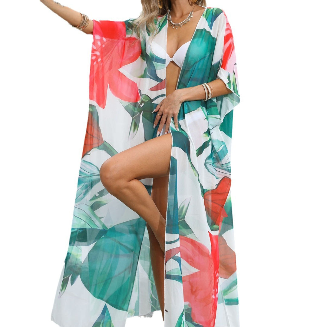 Ladies Lightweight Floral Print Beach Jacket Lune London