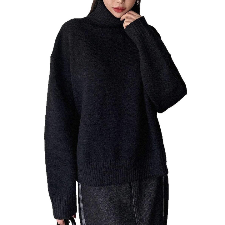 Women's Oversized Turtleneck Sweater Made Of Soft Material Lune London