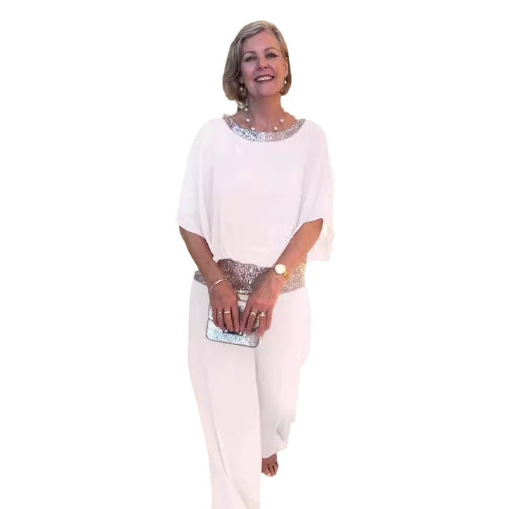 Women's jumpsuit jacket with a shimmering vest overlay Lune London