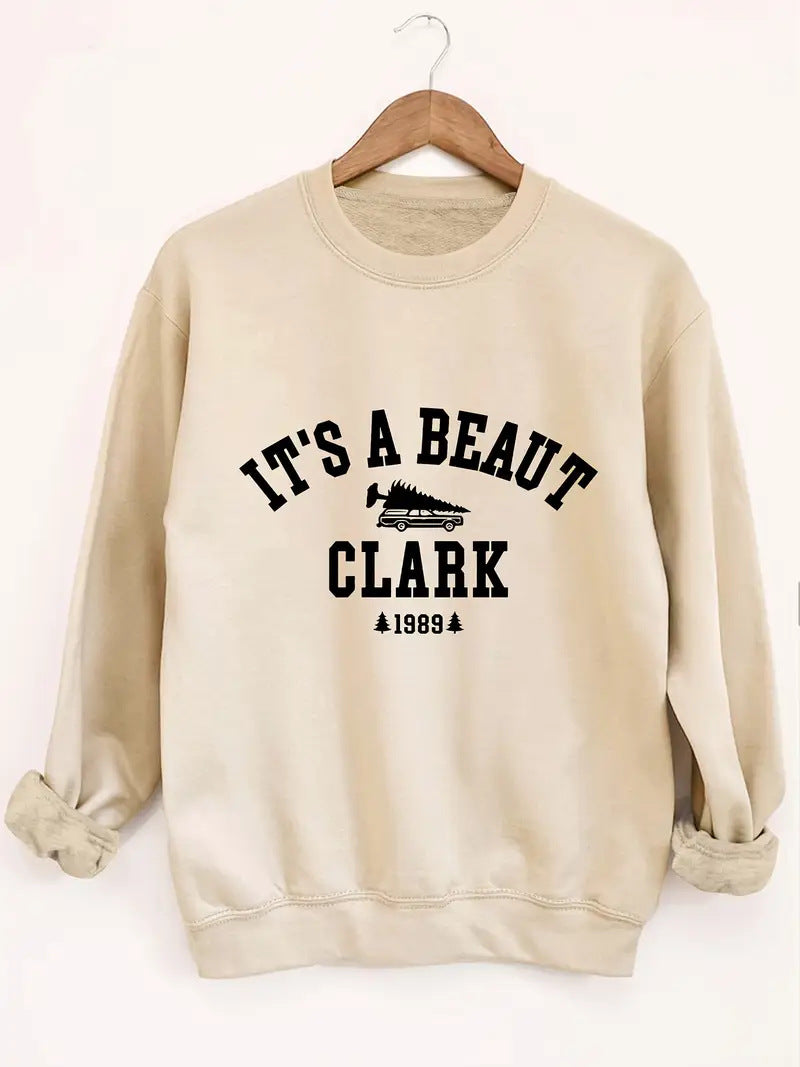 Sweat-shirt pour femmes avec lettrage décontracté et coupe confortable Chic & Stil