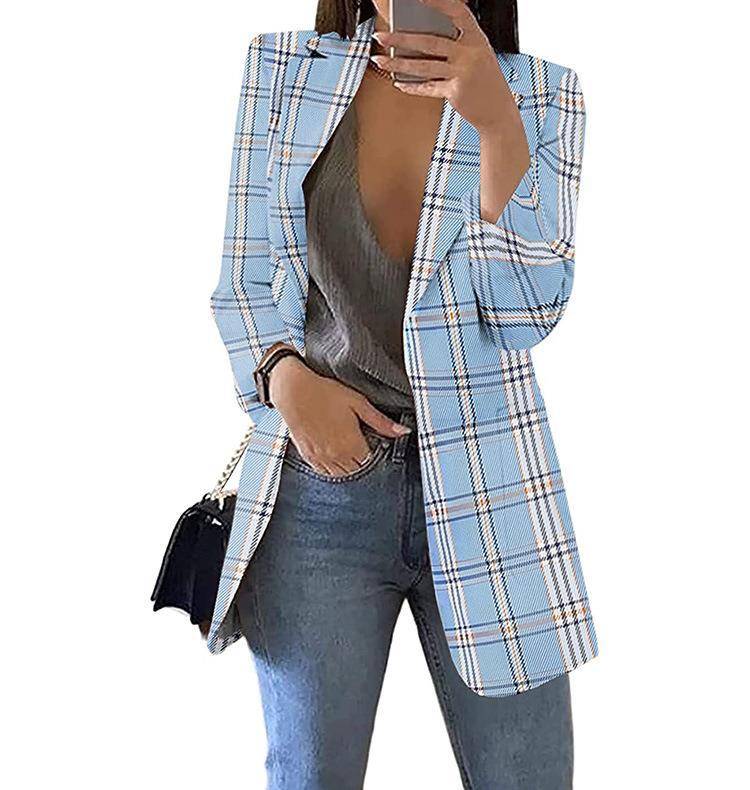 Plaid blazers for women with a modern cut and casual Lune London