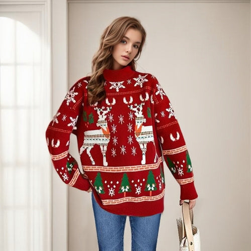 Lune London festive patterned Christmas sweater for women