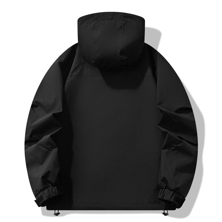 Veste de plein air pour hommes déperlant avec capuche ajustable et poches zippées fonctionnelles Lune London