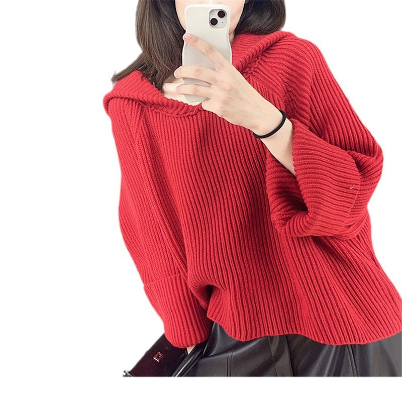 Casual pullover for women with hoodie and wide sleeves Lune London