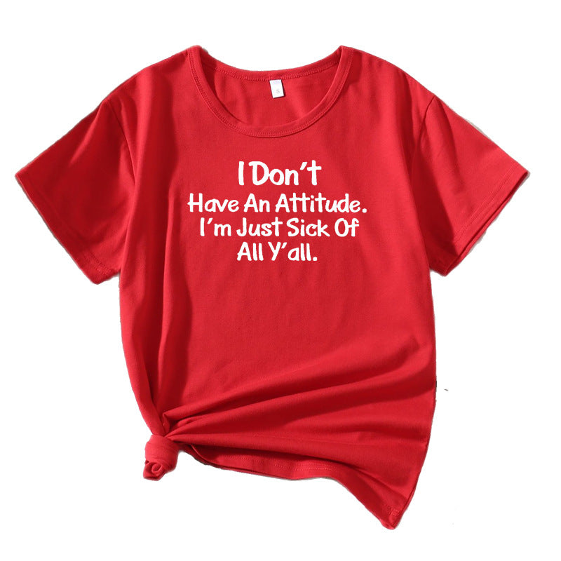 Ladies Casual Attitude Graphic T-Shirt Lune London