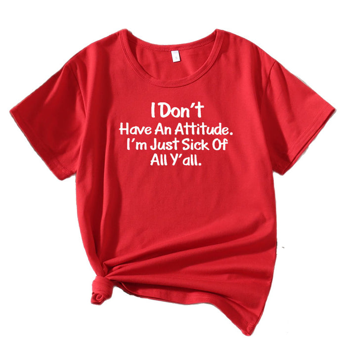 Ladies Casual Attitude Graphic T-Shirt Lune London