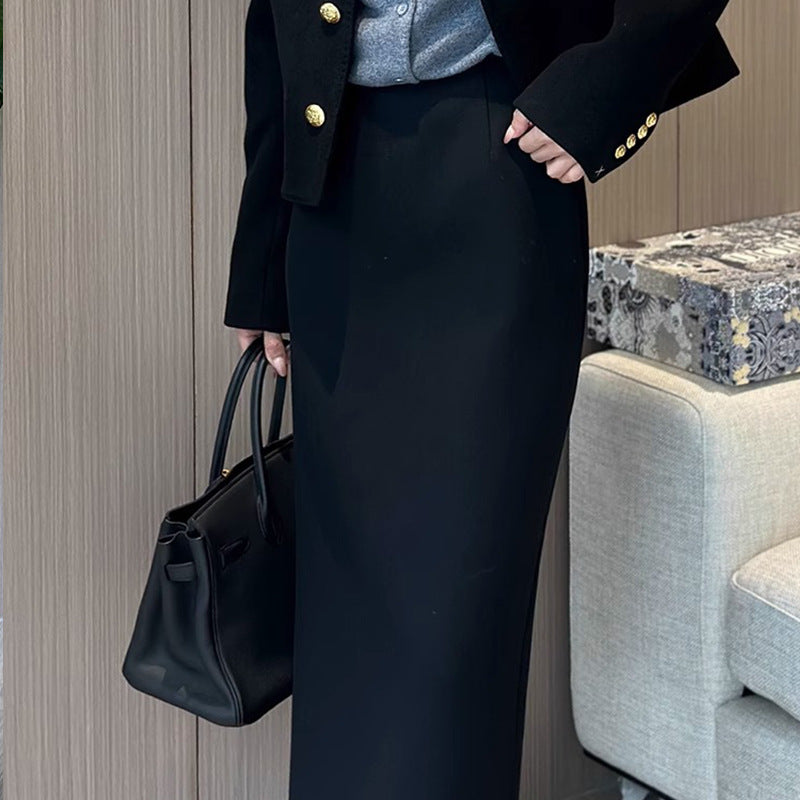 Ensemble de blazer élégant pour femme avec jupe graphique Chic & Stil