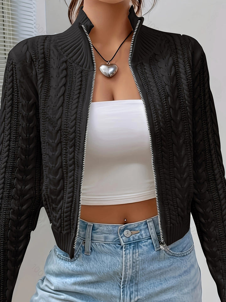 Cardigan for women with modern zip closure Lune Londonl
