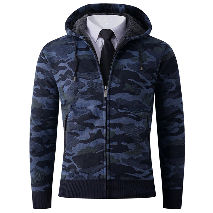Trendy hoodie for men with a stylish camouflage design Lune London
